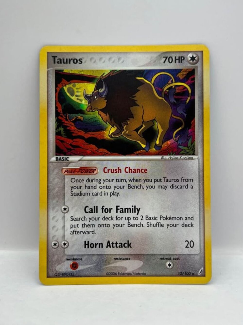 2006 Tauros 12/100 Holo Swirl EX Crystal Guardians